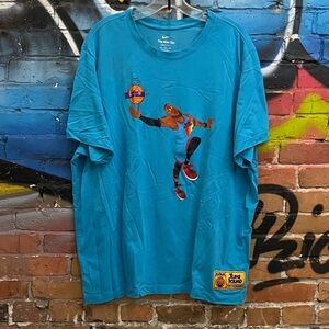 NIKE-men’s Blue LEBRON X SPACE JAM: A New Legacy short sleeve THE NIKE TEE shirt